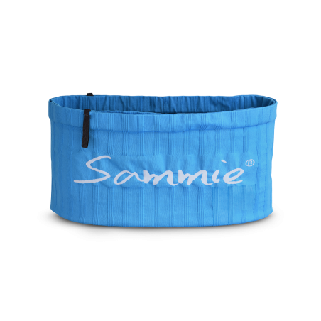 Vue de face de la ceinture de Running Sammie® V2 en bleu Vue de face de la ceinture de Running Sammie® V2 en bleu