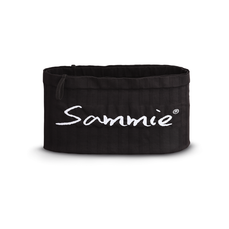 Vue de face de la ceinture de Running Sammie® V2 en noir Vue de face de la ceinture de Running Sammie® V2 en noir