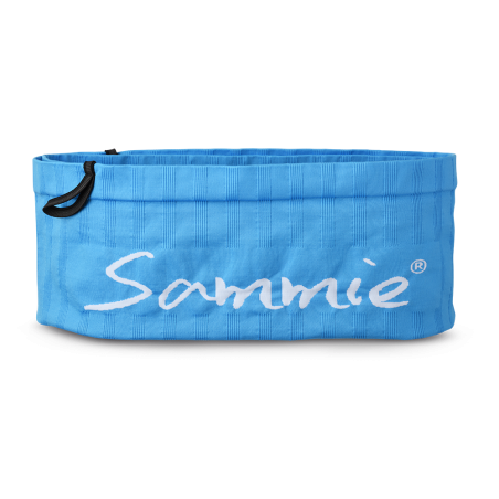 Vue de face, la ceinture de Running Sammie® Mini en bleu Vue de face, la ceinture de Running Sammie® Mini en bleu