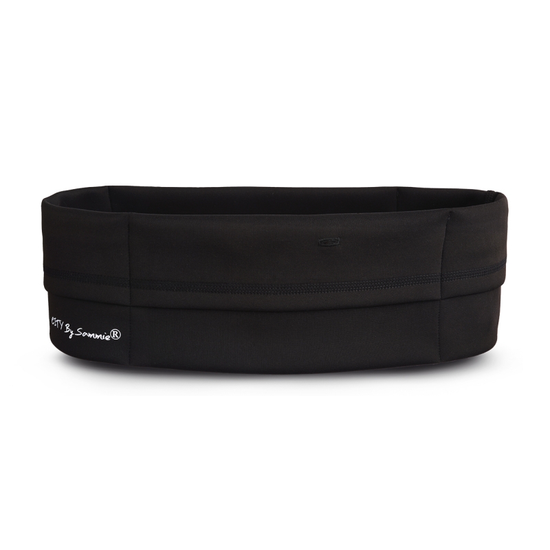 Vue de face, la ceinture de Running Sammie® City en noir