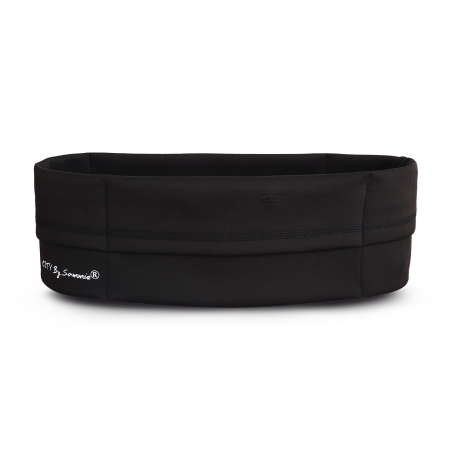 Vue de face, la ceinture de Running Sammie® City en noir