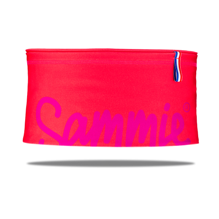 Ceinture de Running Sammie® V3 de face, coloris fuchsia Ceinture de Running Sammie® V3 de face, coloris fuchsia