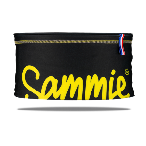 Ceinture de Running Sammie® V3 de face, coloris noir et jaune