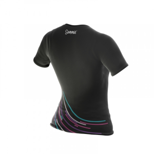 T-shirt sport femme col V arrière