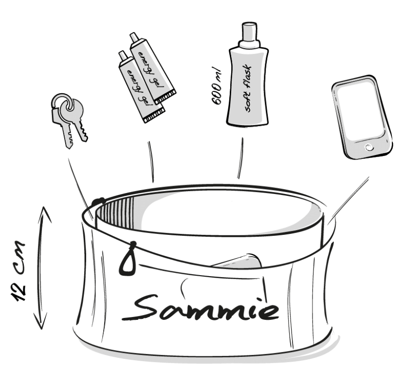 Dessin technique de la ceinture de Running Sammie® Mini