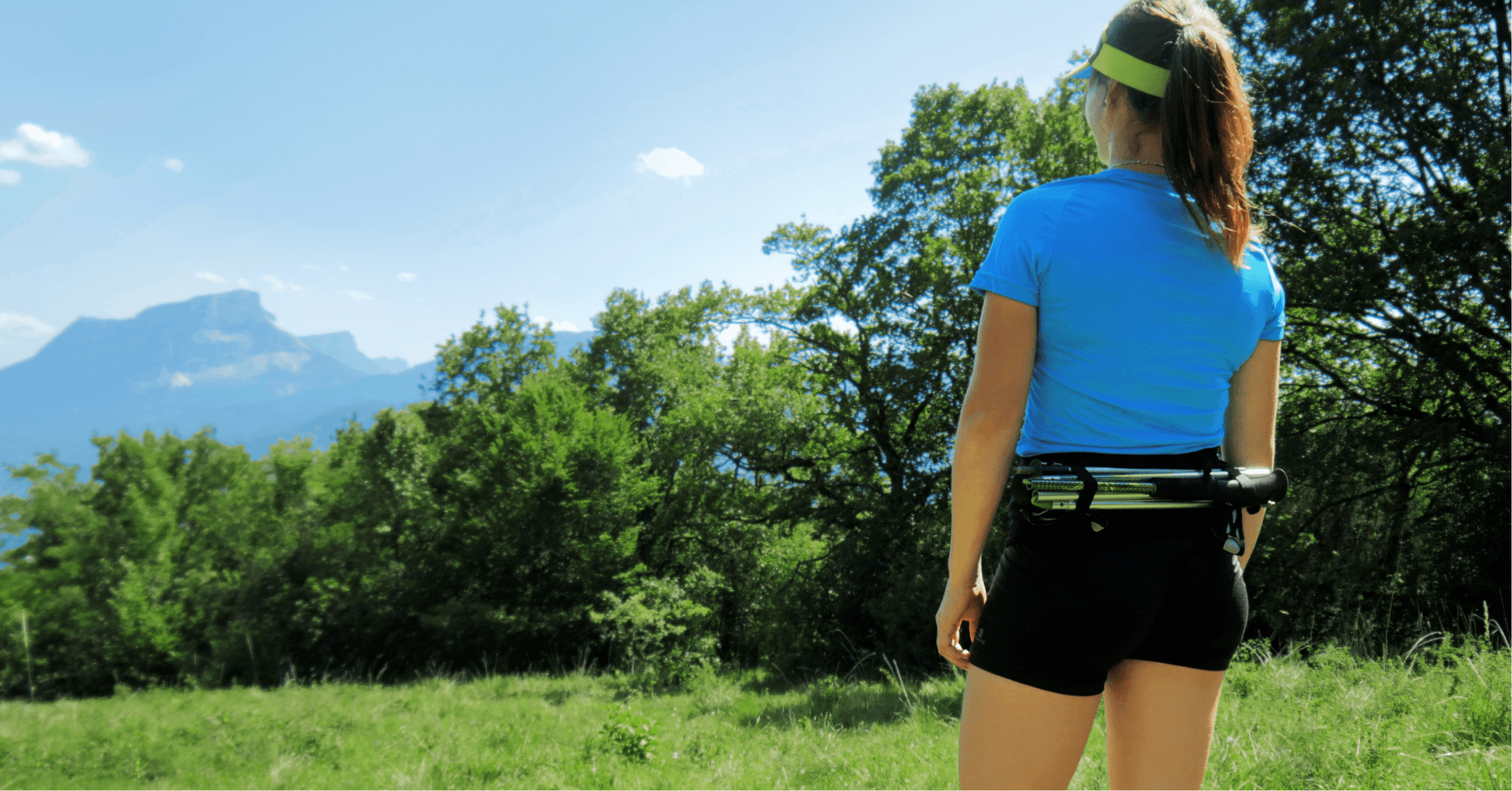 Anaïs Chevalier portant la ceinture de Running Sammie® Trail