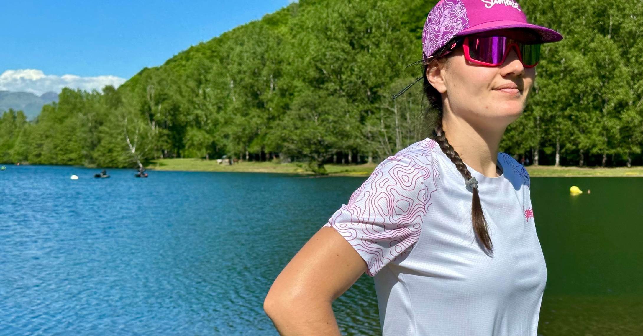 T-shirt femme running blanc